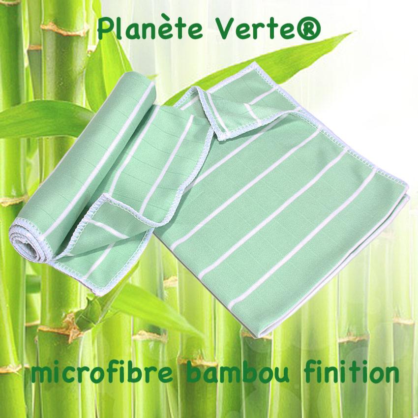 LOT DE CHIFFONS MICROFIBRE BAMBOU - Pour un résultat parfait sans trace